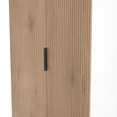 Java Tall 2 Door 2drw Robe in Slatted Effect / White - Ready Assembled