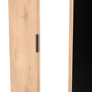 Alaska Ready Assembled Tall 2 Door Mirrored Robe in Slat Effect & Black