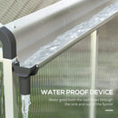 Outsunny Aluminium Greenhouse With/ Door Window Galvanised Base PC Panel