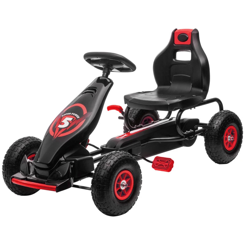 HOMCOM Children Pedal Go Kart  Ages 5-12 Years Old, Red