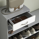 HOMCOM Hallway Furniture Set With Shoe Cabinet, Coat Rack And Mirror