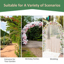 Outsunny 211cm Height Metal Garden Arch Arbor for Wedding Decor