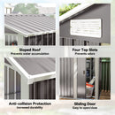 Outsunny 5ft x 4.3ft Outdoor Metal Storage Shed with Sliding Door Sloped Roof