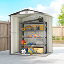 Outsunny 5ft x 4.3ft Outdoor Metal Storage Shed with Sliding Door Sloped Roof