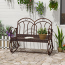 Bronze Garden Rocking Bench