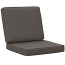 Outsunny Outdoor Seat And Back Cushion Set Replacement Cushions, Dark Grey