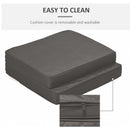 Outsunny Outdoor Seat And Back Cushion Set Replacement Cushions, Dark Grey