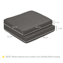 Outsunny Outdoor Seat And Back Cushion Set Replacement Cushions, Dark Grey
