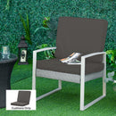 Outsunny Outdoor Seat And Back Cushion Set Replacement Cushions, Dark Grey