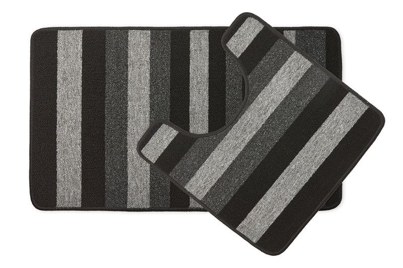 Jersey - Contrast Stripe 2pc Bath set in Grey