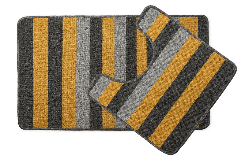 Jersey - Contrast Stripe 2pc Bath set in Ochre