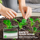 Outsunny Set of 2 Raised Garden Bed with Safety Edging, Cream White