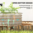 Outsunny Set of 2 Raised Garden Bed with Safety Edging, Cream White