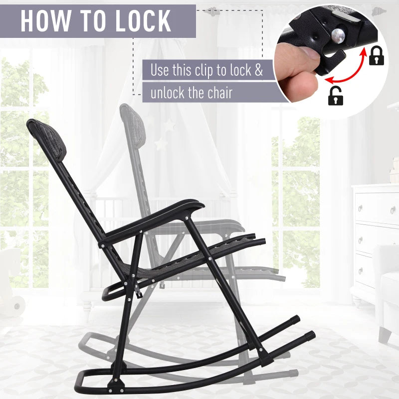 Outsunny folding rocking chair deals