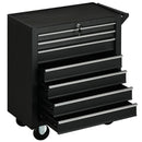 DURHAND Roller Tool Storage Chest Box Garage Workshop 7 Drawers Black