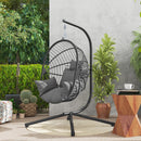 Outsunny Hanging Swing Chair w/ Thick Cushion, Patio Hanging Chair, Grey