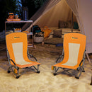 Outsunny Set Of 2 Folding Beach Chair, Camping Chair With Carry Bag
