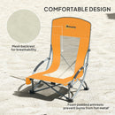 Outsunny Set Of 2 Folding Beach Chair, Camping Chair With Carry Bag