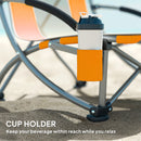 Outsunny Set Of 2 Folding Beach Chair, Camping Chair With Carry Bag