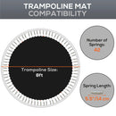 SPORTNOW Trampoline Mat with 42 V-Hooks, for 8ft Trampoline, Black