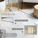 HOMCOM Modern Floor Lamp Light With 3 Shelves Fabric Lampshade