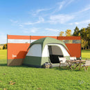 Outsunny Camping Windbreaks with Clear Windows, Orange