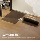 HOMCOM Home Office Hard Floor Protector Chair Mat Non Slip Frosted, Black