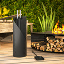 Outsunny 4 PCS Fireplace Companion Set, Metal Fireside Companion Set, Silver