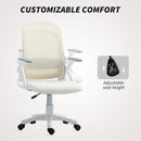 HOMCOM Ergonomic Swivel Computer Chair with Flip-up Armrests