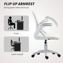 HOMCOM Ergonomic Swivel Computer Chair with Flip-up Armrests