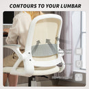 HOMCOM Ergonomic Swivel Computer Chair with Flip-up Armrests