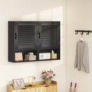 HOMCOM Bathroom Cabinet, Wall Mounted Cabinet with Adjustable Shelves, Black