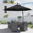 Outsunny 3(m) Garden Cantilever Parasol with Crank Aluminium Frame
