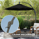 Outsunny 3(m) Garden Cantilever Parasol with Crank Aluminium Frame