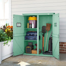 Outsunny Wooden Garden Shed Tool Storage Cabinet Double Door Shelf Green