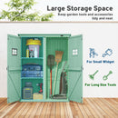Outsunny Wooden Garden Shed Tool Storage Cabinet Double Door Shelf Green