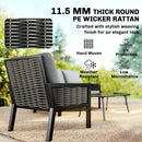 Outsunny Rattan Garden Furniture Set, Outdoor Furniture Conversation Set