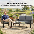 Outsunny Rattan Garden Furniture Set, Outdoor Furniture Conversation Set