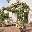 Outsunny Lean-To Wooden Pergola Kit, Grape Trellis with Stable Structure