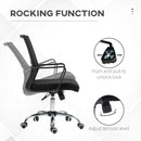 Vinsetto Mesh Office Chair Desk Chair W/ Swivel Seat Adjustable Height Black