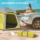 Outsunny Instant Camping Tent, 4 Person Easy Setup Dome Tent - Dark Grey/Light Grey/Yellow