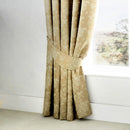 D & D Jasmine Pencil Pleat Curtains in Champagne