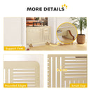 PawHut Freestanding Pet Gate for Small Dogs, 75 x 51 cm, Natural