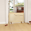 PawHut Freestanding Pet Gate for Small Dogs, 75 x 51 cm, Natural