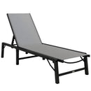Outsunny Folding Sun Lounger, 5-Position Adjustable Sun Sunbed