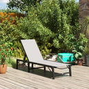 Outsunny Folding Sun Lounger, 5-Position Adjustable Sun Sunbed