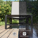 Outsunny Folding Sun Lounger, 5-Position Adjustable Sun Sunbed