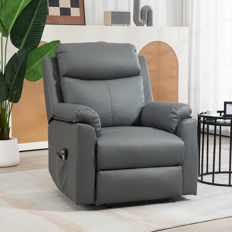 HOMCOM Power Lift Chair Electric Riser Recliner with Remote Control, Brown