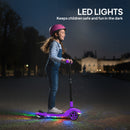 AIYAPLAY Electric Scooter For Kids, 3 Wheel Foldable Kids Scooter, Purple