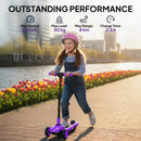 AIYAPLAY Electric Scooter For Kids, 3 Wheel Foldable Kids Scooter, Purple